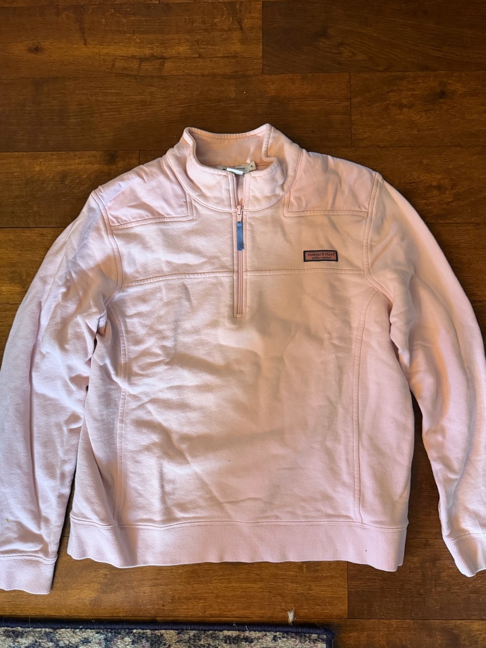 Vineyard Vines Girls/Womens Pale Pink Half-Zip Pullover Sweater